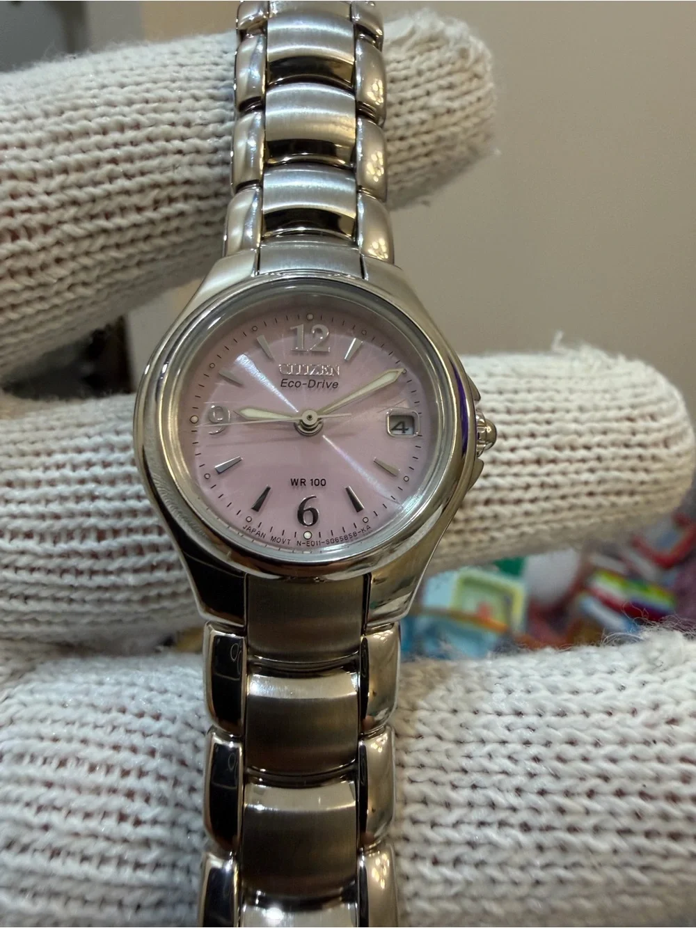 Citizen Eco-Drive Silhouette EW1170-51X Pink Dial Women's Watch Solar WR100